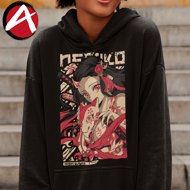 Hoodie Mascara Kitsune Nezuko